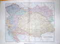 Original Old Antique Print Stanford Map 1904 Austria Hungary Bohemia Europe 20th