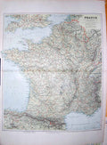 Original Old Antique Print Stanford Map 1904 France Channel Islands Bay Biscay