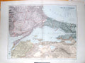 Original Old Antique Print Stanford Map 1904 Sea Marmara Constatinople Bigha