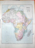 Original Old Antique Print Stanford Map 1904 Africa Madagascar Cape Good Hope