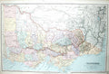 Original Old Antique Print Stanford Map 1904 Victoria Australia Port Phillip