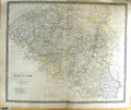 Original Old Antique Print Boxing Match Jem Mace Sport Belgium Map Europe