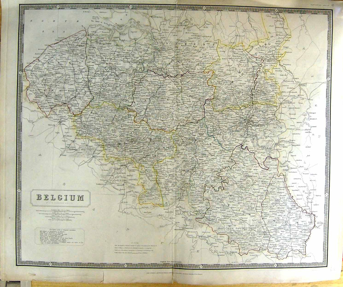 Original Old Antique Print Boxing Match Jem Mace Sport Belgium Map Europe