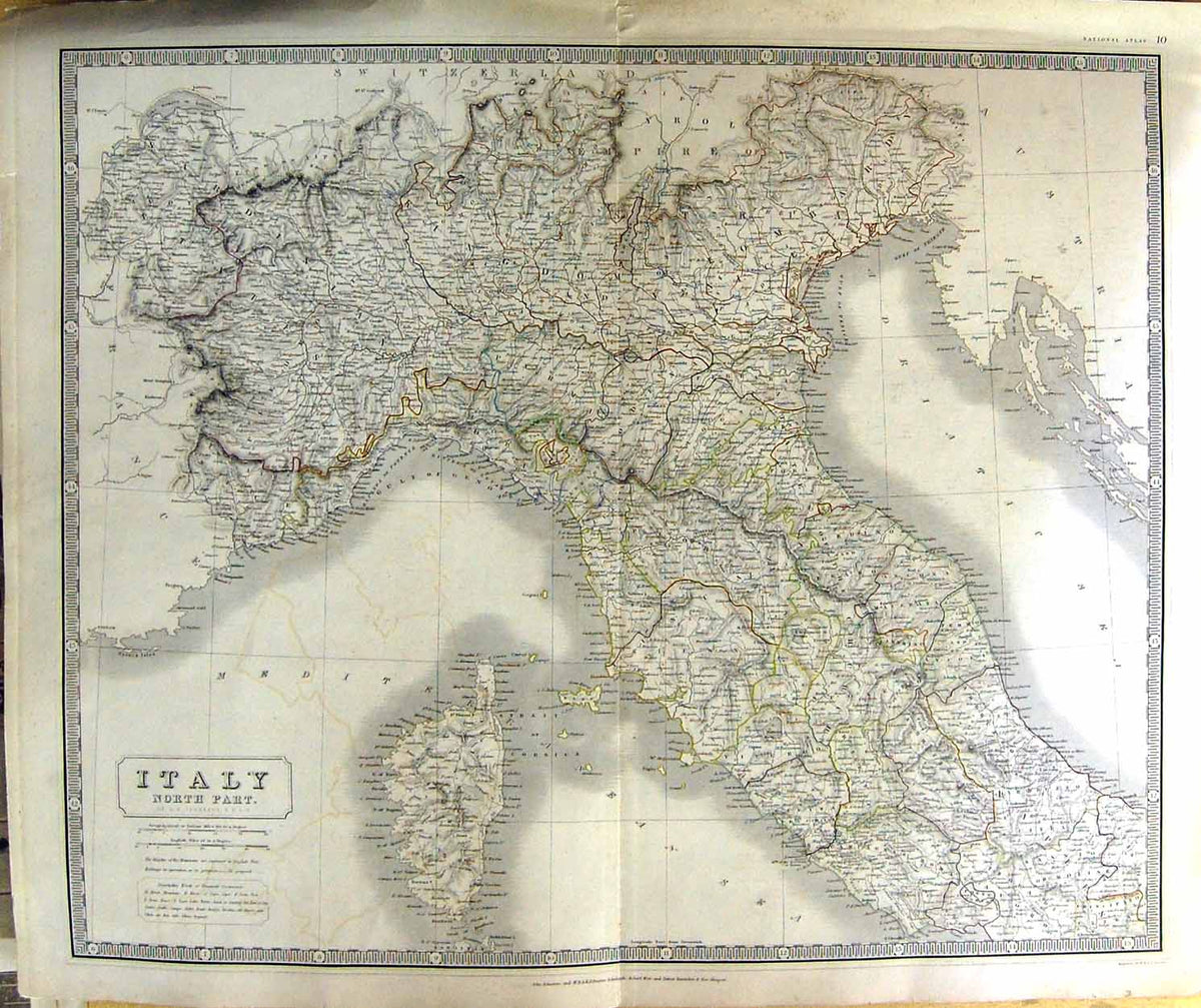 Original Old Antique Print Boxing Match Todd Kid Lewis Goddard Wells Map Italy