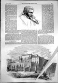 Antique Old Print New Ball-Room Buckingham Palace Baron Bramwell Judge 1856