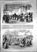 Antique Print Sultan French Embassy Constantinople Childrens Ball Pera 1856