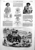 Antique Old Print Santhal Insurrection Searching Rebel Santhals Chief 1856 19th