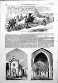Old Carnival Races Rome Church Il Santissimo Redentore Rome 1856 Ref. Victorian