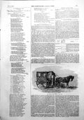 Original Old Antique Print Mr Abrahams New Omnibus The Cosy Drawn Horse 1856