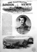 Original Old Antique Print General Williams Hero Kars Balaclava Harbour 1856