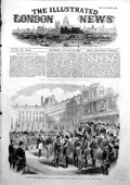 Antique Old Print Distribution Queens Medals French Crimean Troops Paris 1856