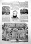 Antique Print Lord Dynevor Music Room Pavilion Brighton Meteor Dorset 1856 19th