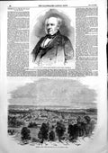 Antique Old Print Sir Allan Macnab Prime Minister Canada Hamilton Canada 1856