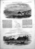 Antique Old Print Danube Giurgevo Black Sea Battery Lighthouse Bosphorus 1853