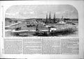 Original Old Antique Print Her Majestys New Steam-Yard Keyham Ships 1853 19th