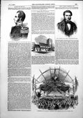 Antique Print Captain Mclure Lieut Gurney Cresswell Address Guildhall 1853 19th