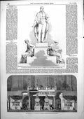Antique Print Crypt St Pauls Cathedral Monument Robert Peel Manchester1853 19th