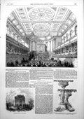 Antique Print Saltaire Concert St Georges Hall Bradford Cromwell House 1853
