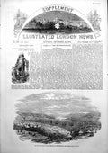 Antique Old Print Egyptian Camp Unkiar Skelessi Bosphorus Turkish Fleet 1853