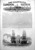 Antique Print Channel Fleet Cork Harbour Saluting Port Admiral Tribune 1853
