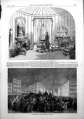 Old Queen Visit Dublin Exhibition Illuminations Carlisle Bridge 1853 Victorian