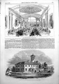 Antique Print Cutlers Feast Sheffield Mr Mrs Dargan Mt Annville Dublin 1853
