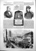 Antique Print Funeral Earl Warwick Bransby Cooper Sir George Cockburn 1853 19th