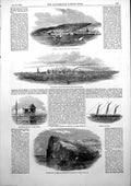 Antique Old Print Silestria Sulina Mouth Danube Turkish Camp Cape Calaba 1853
