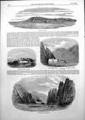 Antique Old Print Belgrade Fort Elizabeth Servia New Orsova Wallachia 1853 19th