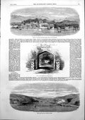Antique Old Print Terapia Gate Seraglio Constantinople Bouyouk Derf Bay 1853