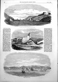 Old Antique Print Fortress Chotyn Varna Black Sea Entrance Black Sea 1853 19th