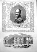 Antique Print Emperor Nicholas Autocrat Russians Palace St Petersburg 1853 19th