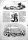 Antique Print New Race Stand Curragh Kildare Medical Benevolent College1853