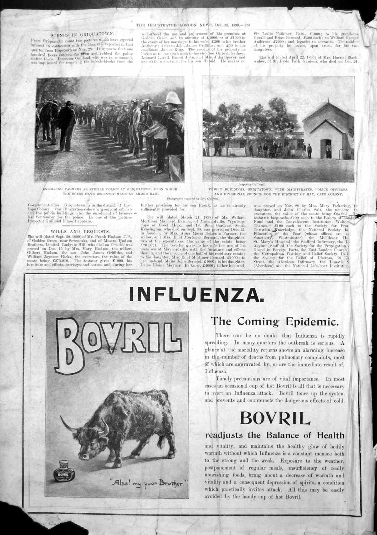 Antique Print Farmers Special Police Griquatown Boers Raid Cape Colony 1899