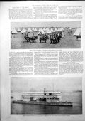 Original Old Antique Print Police Camp Mafeking Shallow Draught Gun Boat 1899