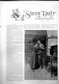 Original Old Antique Print Stern Duty G Montbard Sier Held Lady Arm 1899 19th