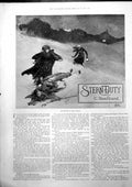 Old Antique Print Stern Duty G Montbard Snow Storm Sier Lying Ground 1899 19th