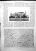 Old Antique Print Presidency Bloemfontein Map Position Boer Stronghs 1899 19th