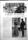 Antique Print Mr Bilsons Housekeeper Bret Harte Miss Trotter Gentleman 1899