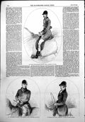 Antique Old Print William Davis Royal Huntsman James Morgan William Long 1855