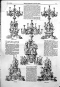 Original Old Antique Print Plate Gsmiths Co Denvenuto Cellini Benevolence 1855