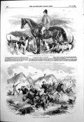 Old Print Foracing Party Village Kinburn Sir Richard Sutton F Grant 1855 19th
