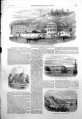 Antique Old Print Submarine Telegraph Constantinople Varna Fort Kilia 1855 19th