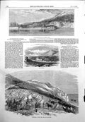 Old Antique Print Souchoum Kaleh Fort Anaklea Encampment Omer Pacha 1855 19th