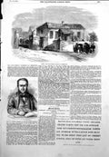 Antique Print Aw Johnson Secretary Anglo-French Commission Sebastopol 1855 19th