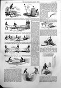 Old Antique Print Indian Cotton Webs Dacca Washing Steaming Packing 1855 19th