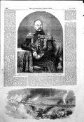 Old Antique Print Prince Gortschakoff Commander Russian Army Crimea 1855 19th