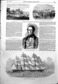 Old Print Screw Clipper Ship Khersonese Ralph Jackson West Hartlepool1855 19th