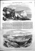 Original Old Antique Print Sketches Crimea Pass Poros Baidar Valley Baidar 1855