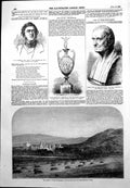 Antique Old Print W Thackeray Bust James Montgomery Queen Palace Balmoral1855
